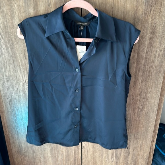 BNWT navy satin blouse - Picture 1 of 6